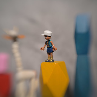 Lego mini-figure with giraffe (Richard P Brown)