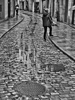 Rain in Girona (Ramon Casas)