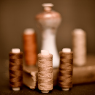 Vase and Thread spools (Richard P Brown)