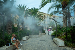 Pulverizando agua. (J.G.Sansano)