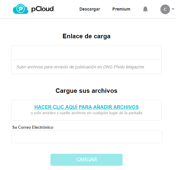 subir archivos a DNG Photo Magazine