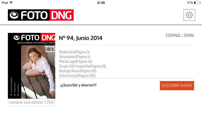 App Revista Foto DNG iOS