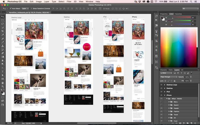 Adobe Photoshop CC 2015 Artboards