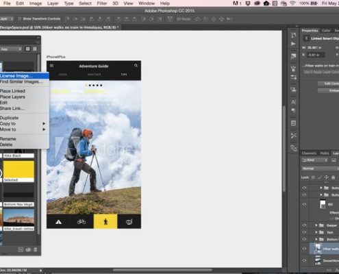 Adobe Stock licenciando imagen desde Photoshop