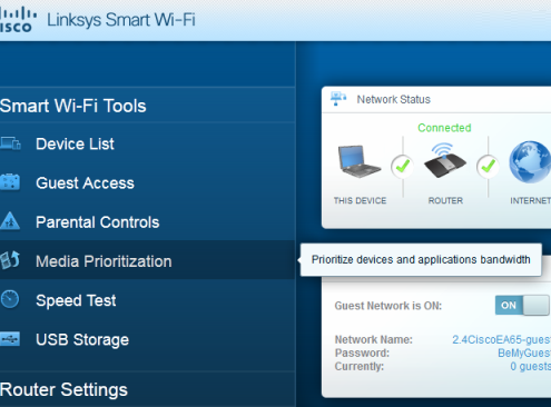 Linksys Smart Wi-Fi.