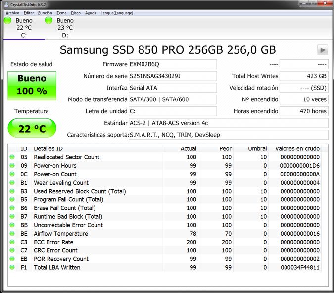 Data SSD Samsung 850 PRO