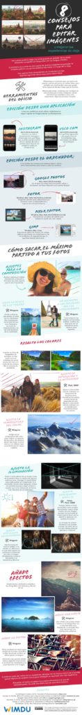 Infografía con 8 consejos para editar tus fotos