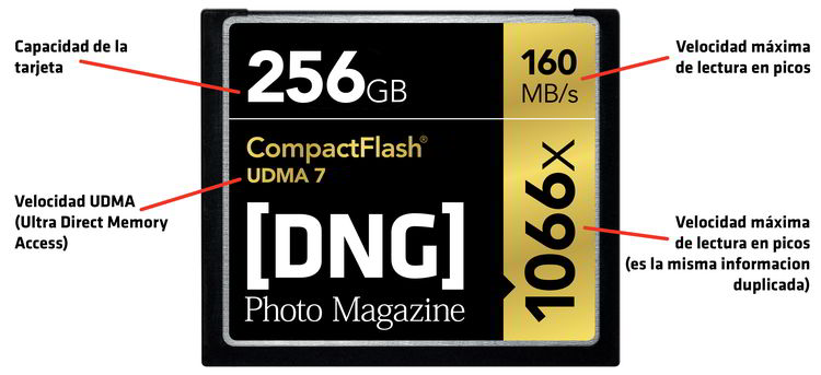 Datos Tarjeta Compact Flash