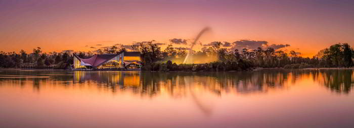 Atardecer en el Lago Mayor Lago Mayor de Ramón Bórquez Díaz