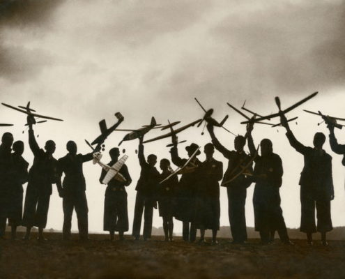 Anónimo Reunión de modelistas aéreos, fotografía de prensa Ca. 1930