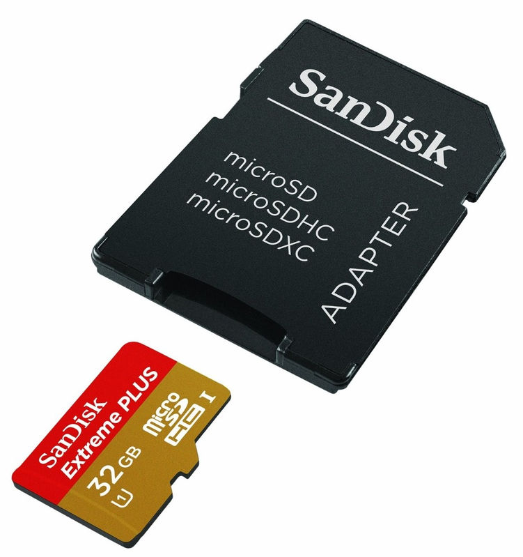SanDisk Extreme Plus microSDHC UHS-I con adaptador