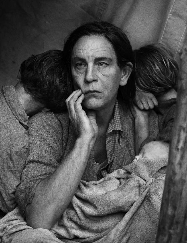 Dorothea Lange. Madre migrante. Nipomo, California (1936). ©SandroMiller. 2014. Cortesía Catherine Edelman Gallery, Chicago 