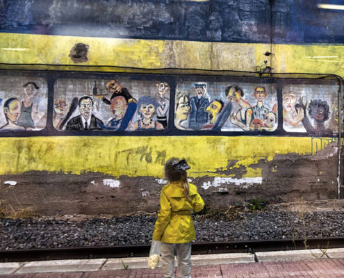 El mural del tren, Katy Gómez - Caminos de Hierro