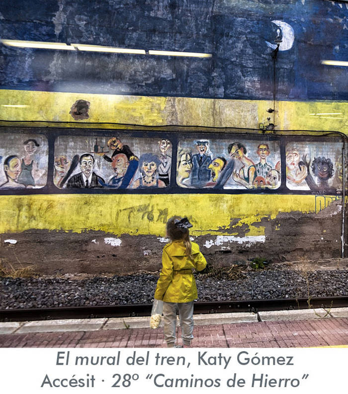 El mural del tren, Katy Gómez - Caminos de Hierro