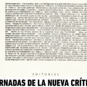 Jornadas de la Nueva Crítica