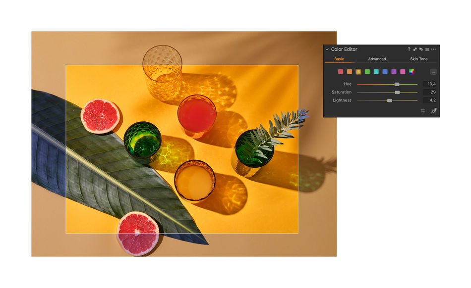 Capture One 20, color editor