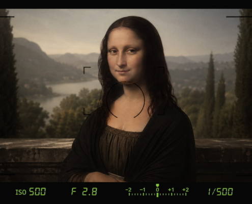 Mona Lisa generada por ChatGPT para emular una fotografía
